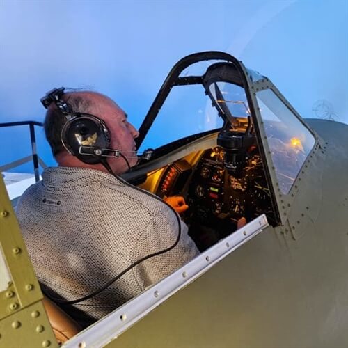 Immersive Spitfire Simulator Training Suffolk Man in Spitfire Simulator Immersive Spitfire Simulator Training Suffolk Man in Spitfire Simulator